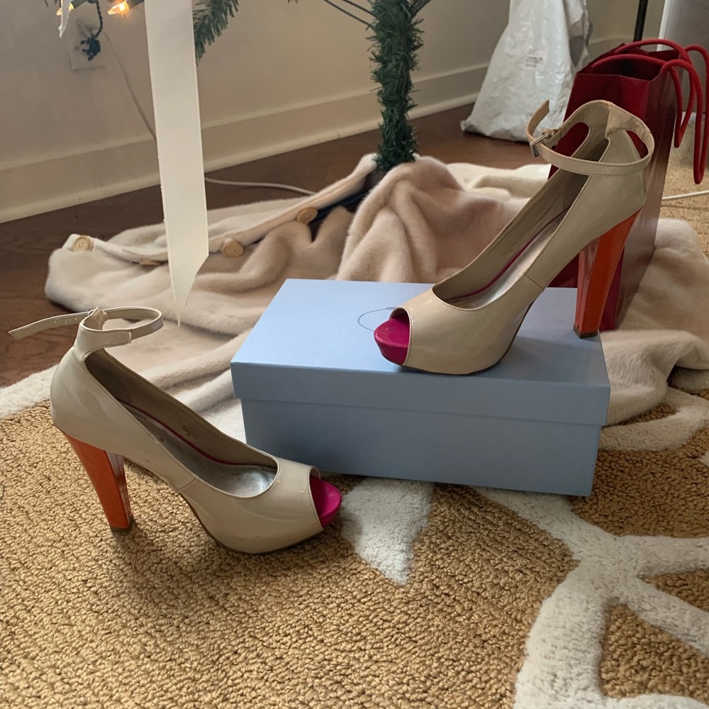 Guess Colorblock Platform Heels